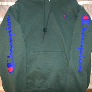 Green Champion Hoodie/Sweatshirt